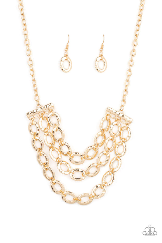 Paparazzi Repeat After Me - Gold Necklace - Pusher P
