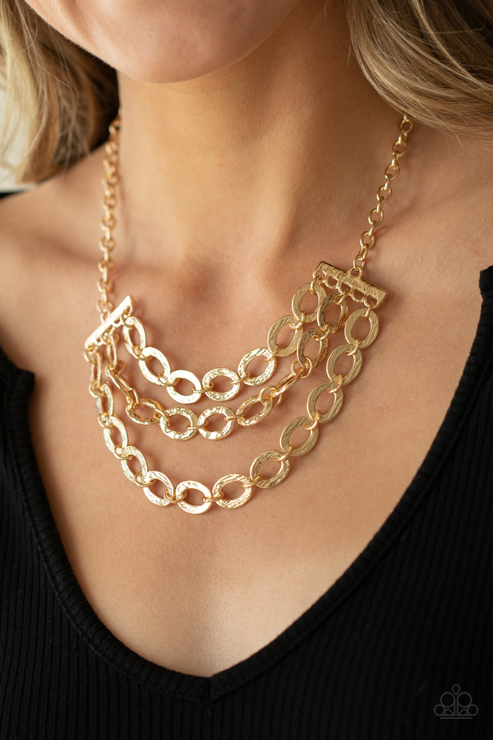 Paparazzi Repeat After Me - Gold Necklace - Pusher P