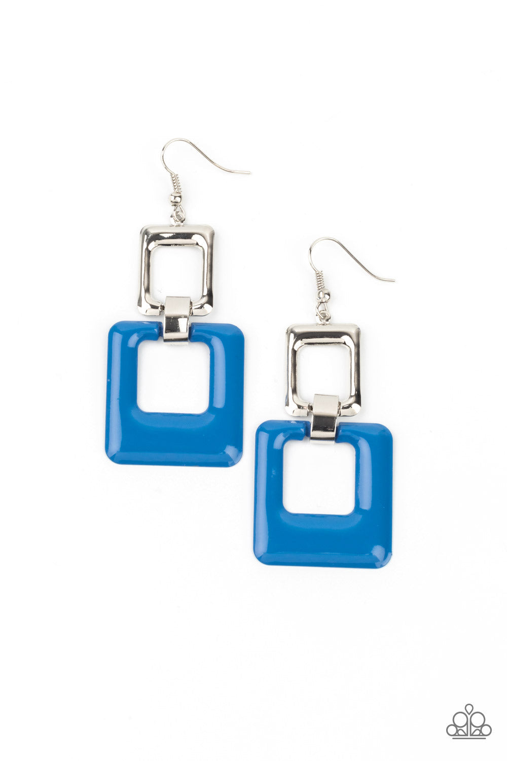 Paparazzi Twice As Nice - Blue Earrings - Pusher P