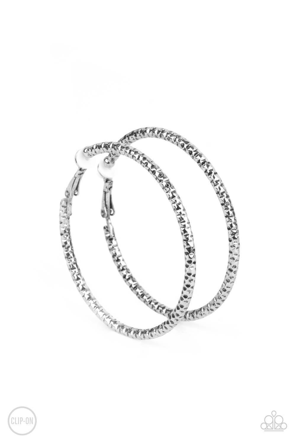 Paparazzi Subtly Sassy - Silver Clip-On Earrings - Pusher P