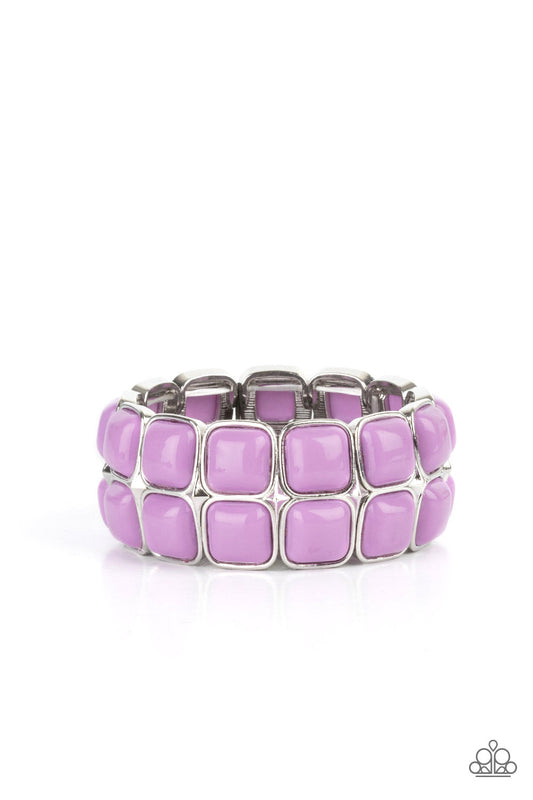 Paparazzi Double The DIVA-ttitude - Purple Bracelet - Pusher P