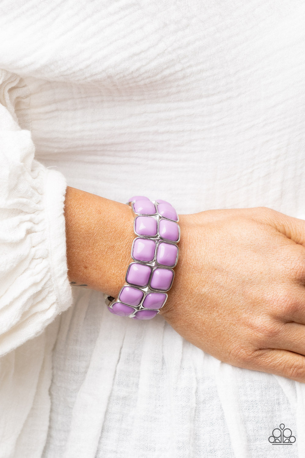 Paparazzi Double The DIVA-ttitude - Purple Bracelet - Pusher P