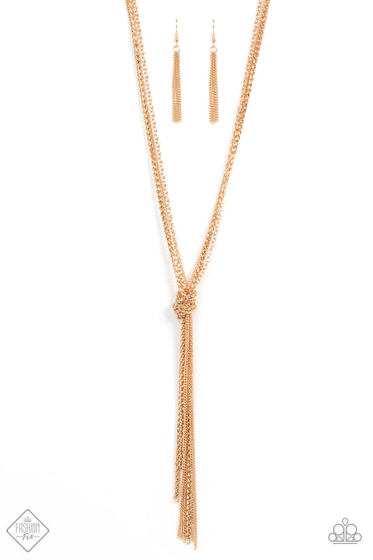 Paparazzi KNOT All There Fashion Fix - Gold Necklace - Pusher P