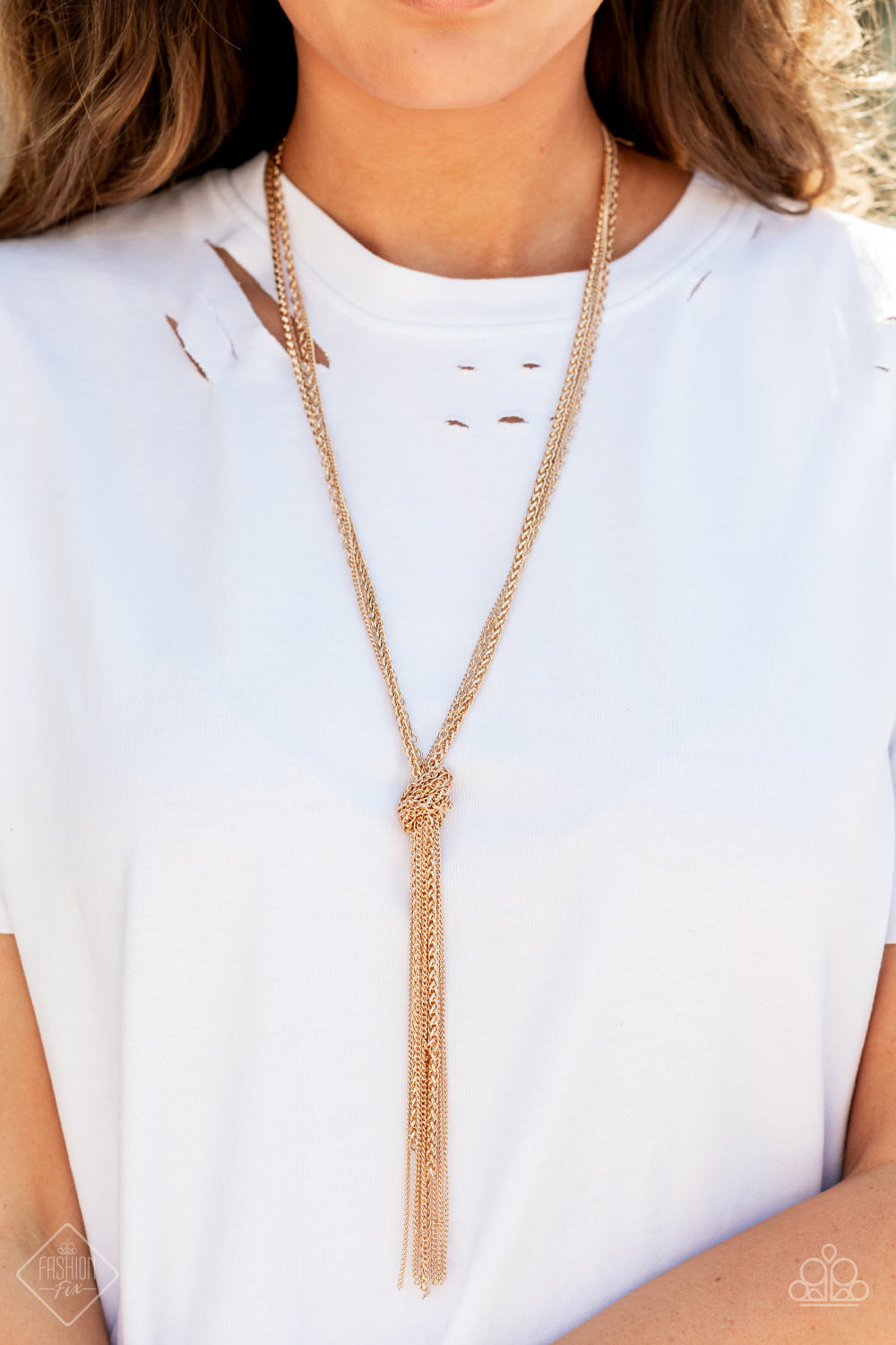 Paparazzi KNOT All There Fashion Fix - Gold Necklace - Pusher P