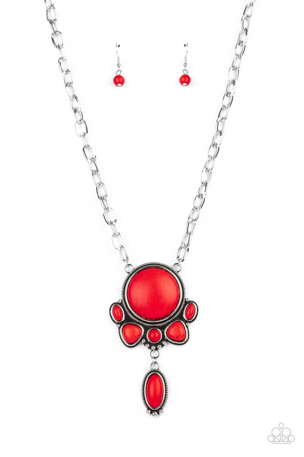 Paparazzi Geographically Gorgeous - Red Necklace - Pusher P