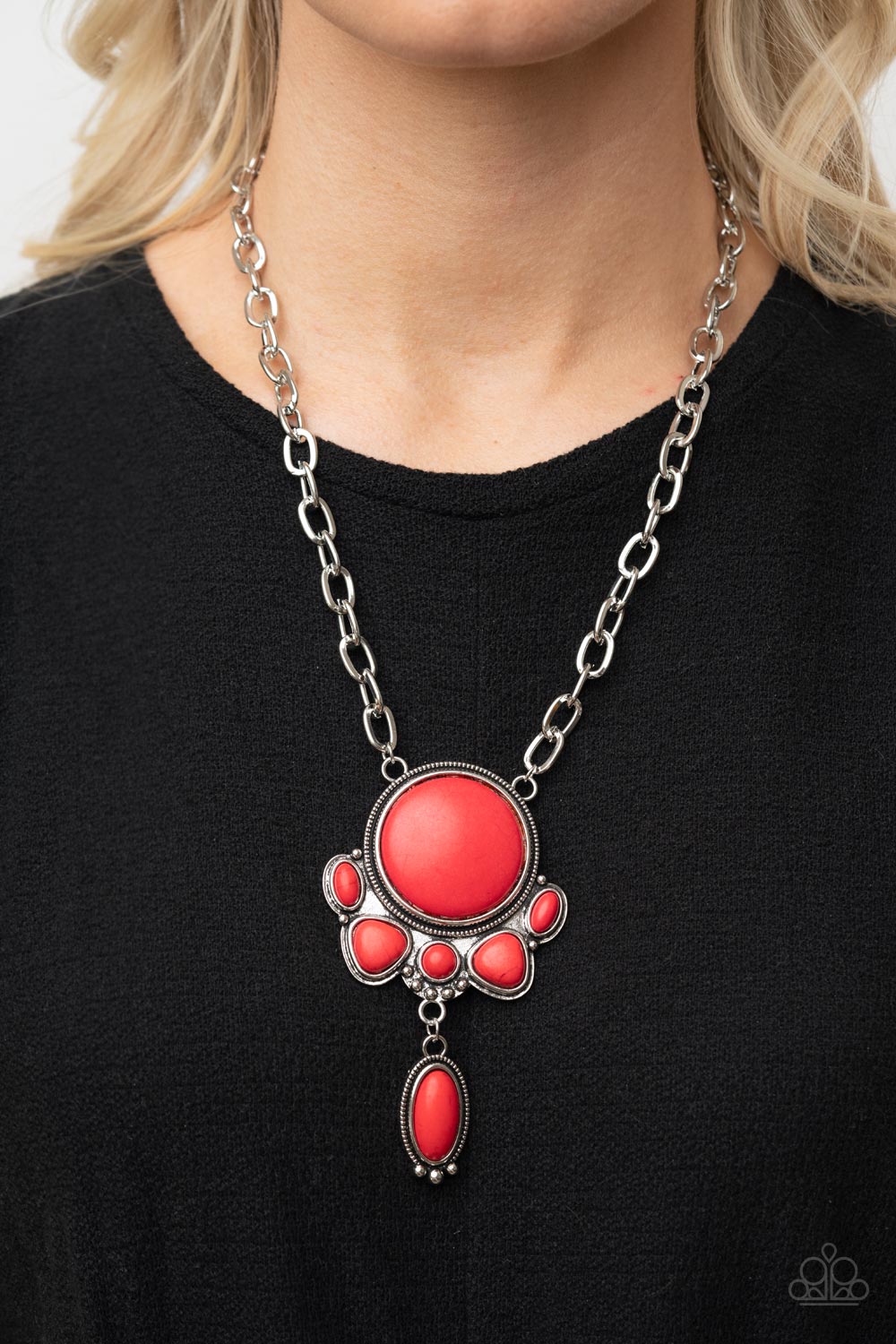 Paparazzi Geographically Gorgeous - Red Necklace - Pusher P