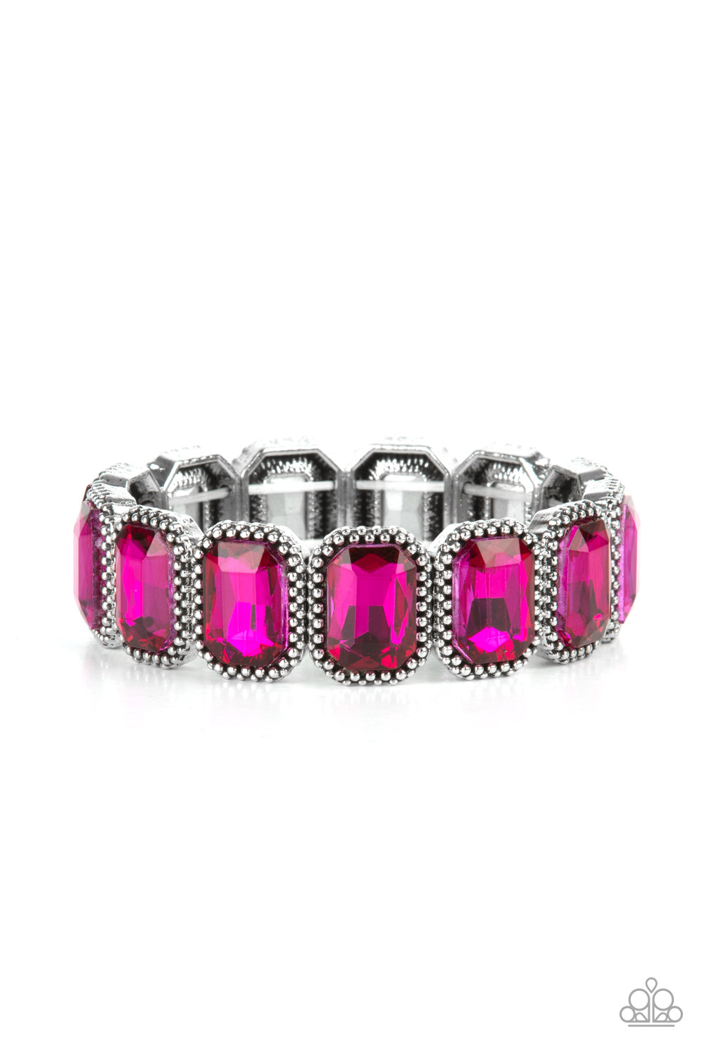 Paparazzi Studded Smolder - Pink Bracelet - Pusher P