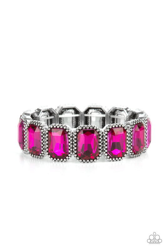 Paparazzi Studded Smolder - Pink Bracelet - Pusher P