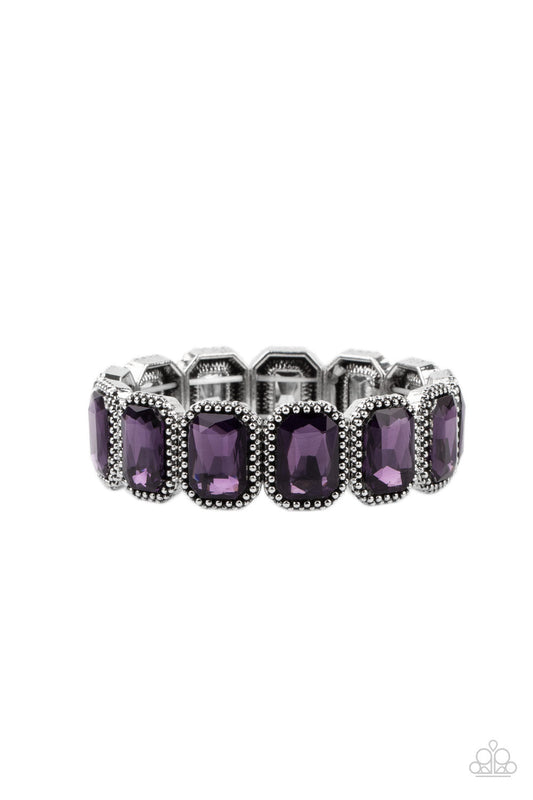 Paparazzi Studded Smolder - Purple Bracelet - Pusher P