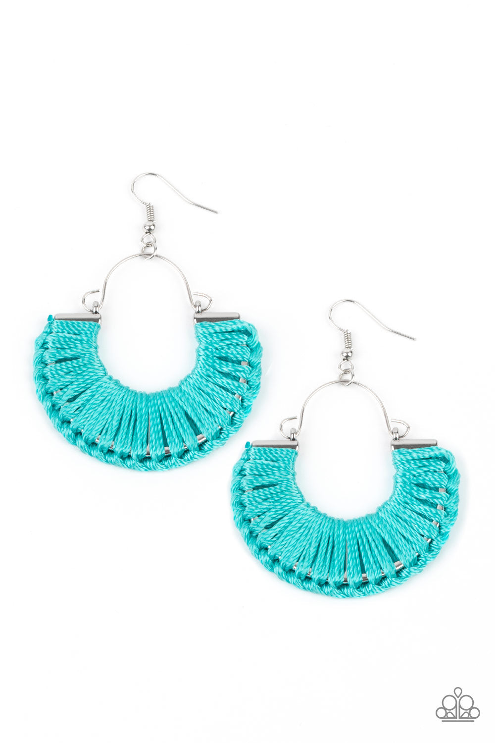 Paparazzi Threadbare Beauty - Blue Earrings - Pusher P