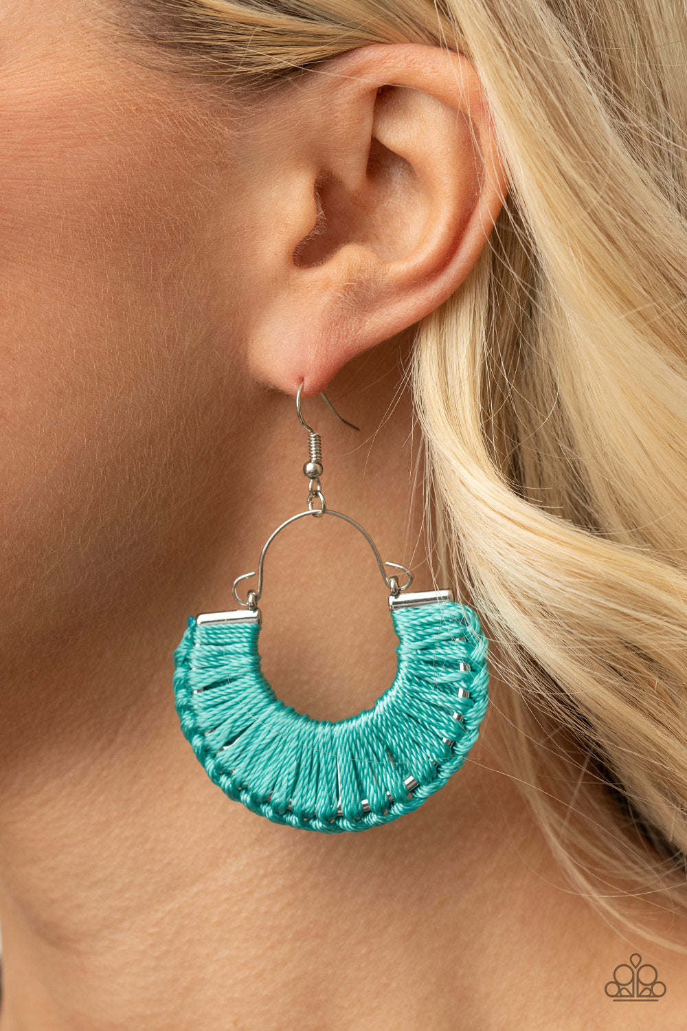 Paparazzi Threadbare Beauty - Blue Earrings - Pusher P