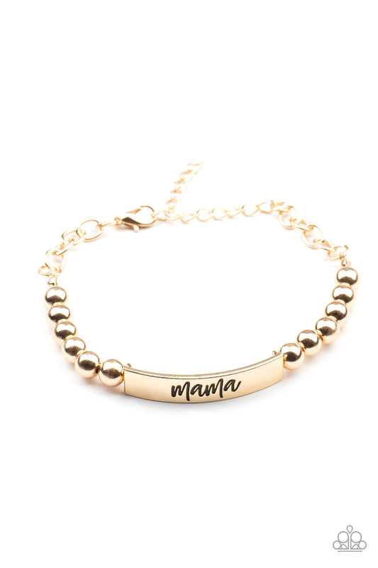 Paparazzi Mom Squad - Gold Necklace - Pusher P