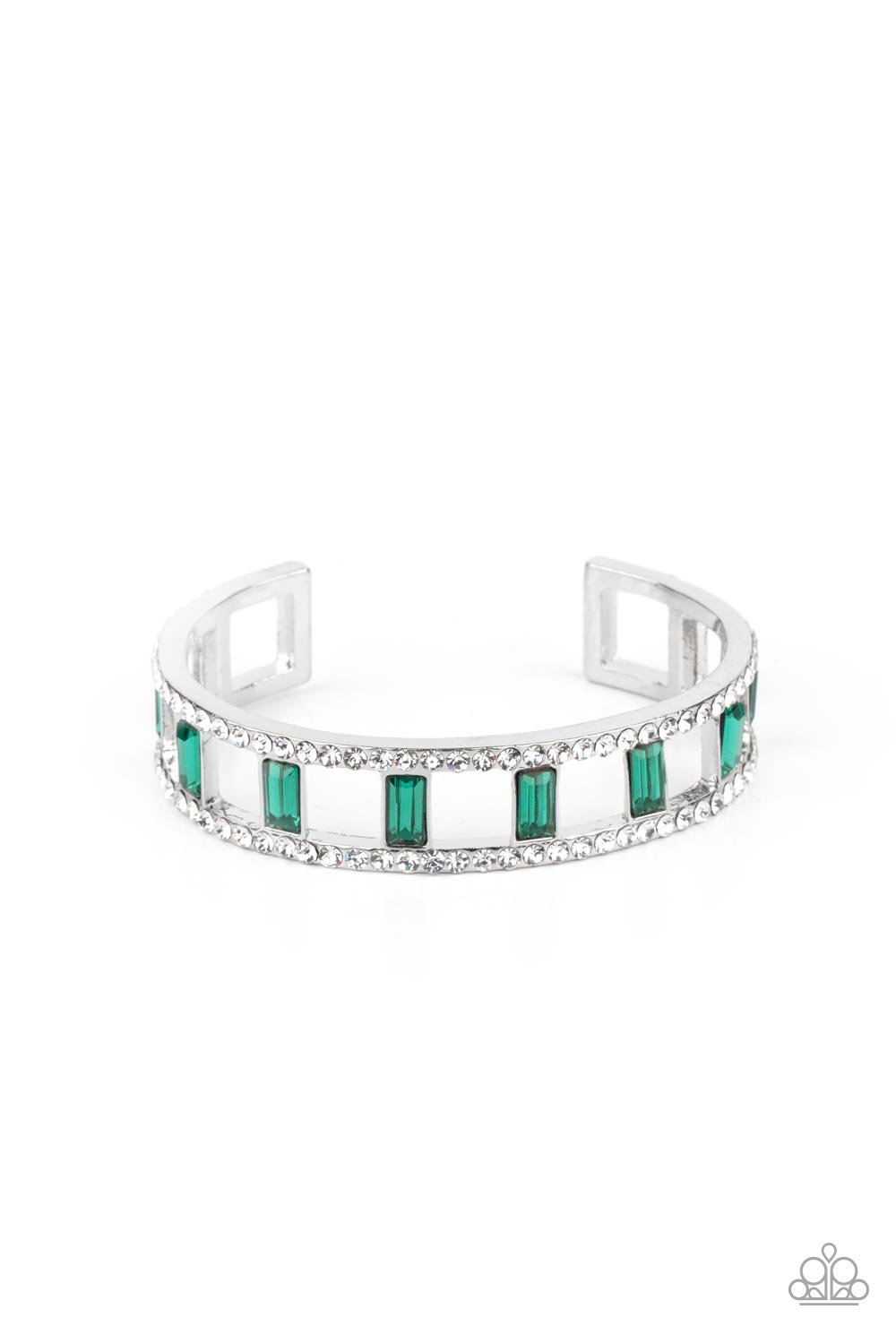 Paparazzi Industrial Icing - Green Bracelet - Pusher P