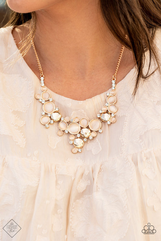 Paparazzi Fairytale Affair Gold Fashion Fix Necklace Pusher P