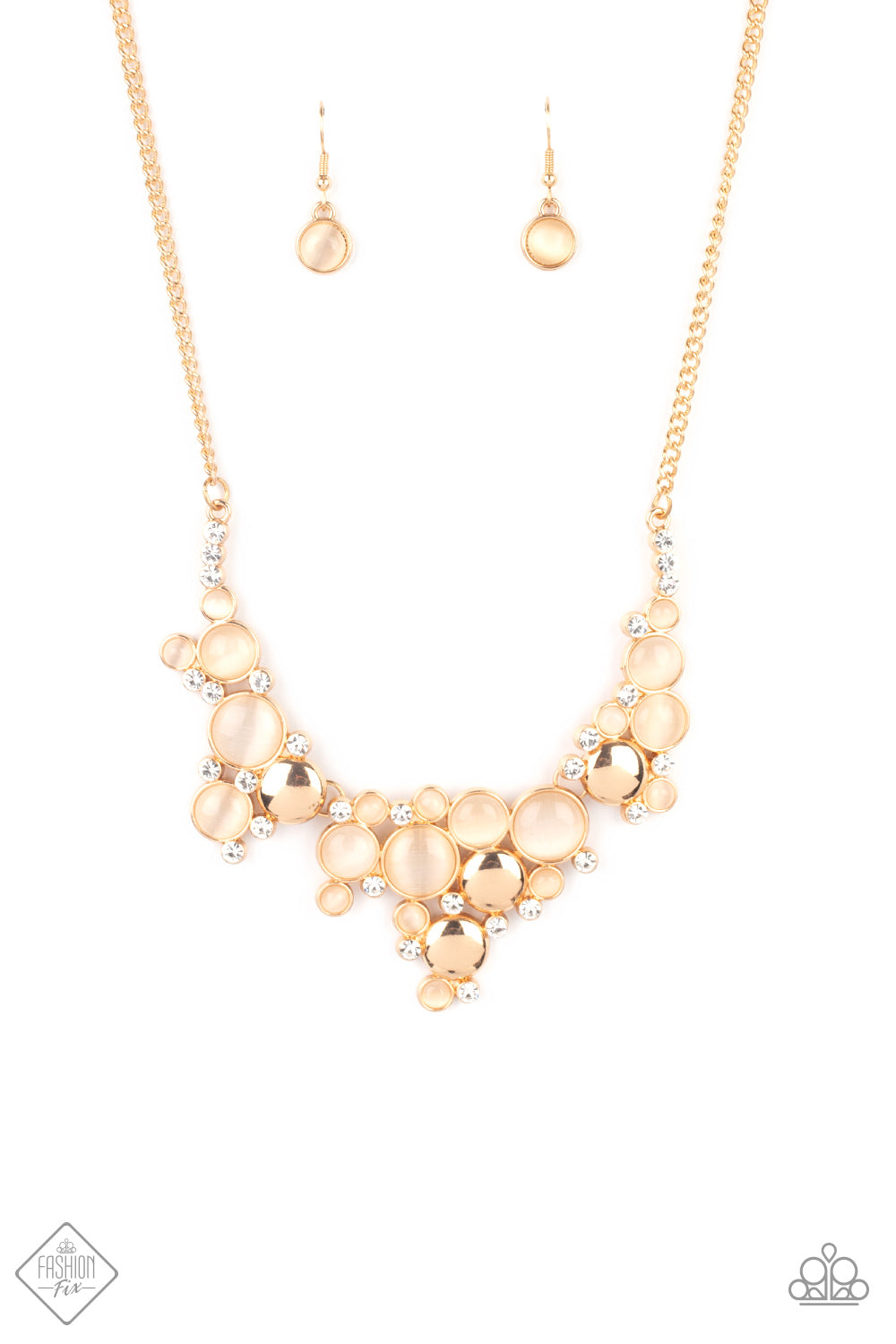 Paparazzi Fairytale Affair Gold Fashion Fix Necklace Pusher P