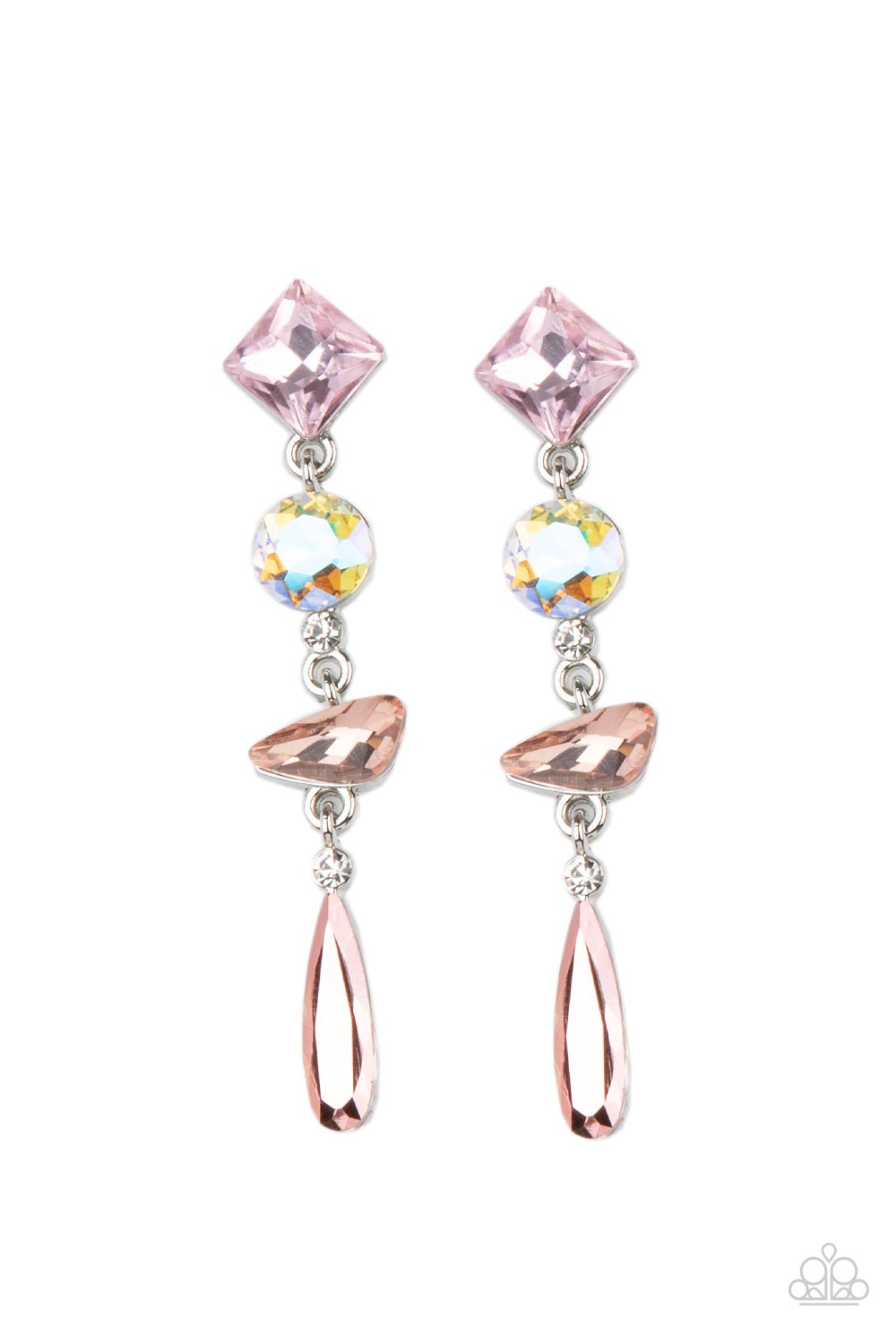 Paparazzi Rock Candy Elegance - Pink Earrings - Pusher P