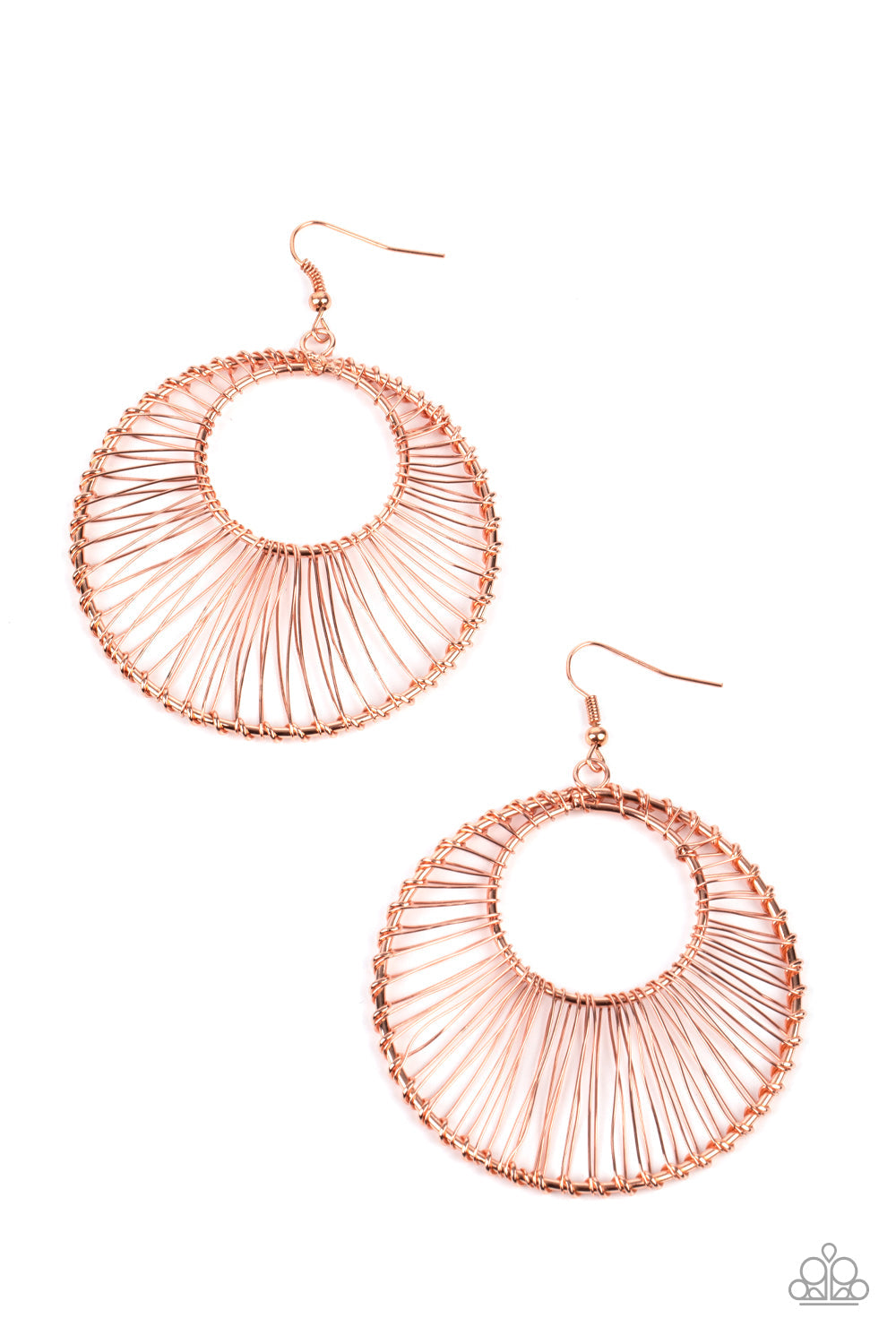 Paparazzi Artisan Applique - Copper Earrings - Pusher P