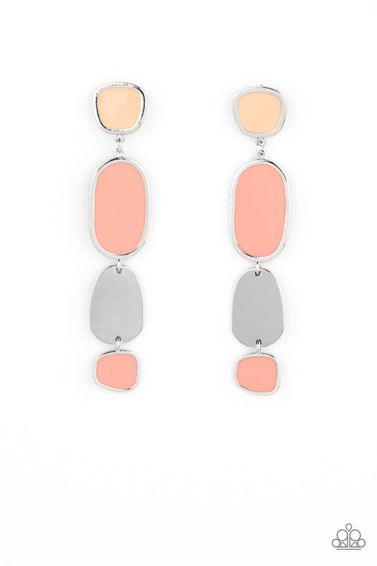 Paparazzi All Out Allure - Orange Earrings - Pusher P