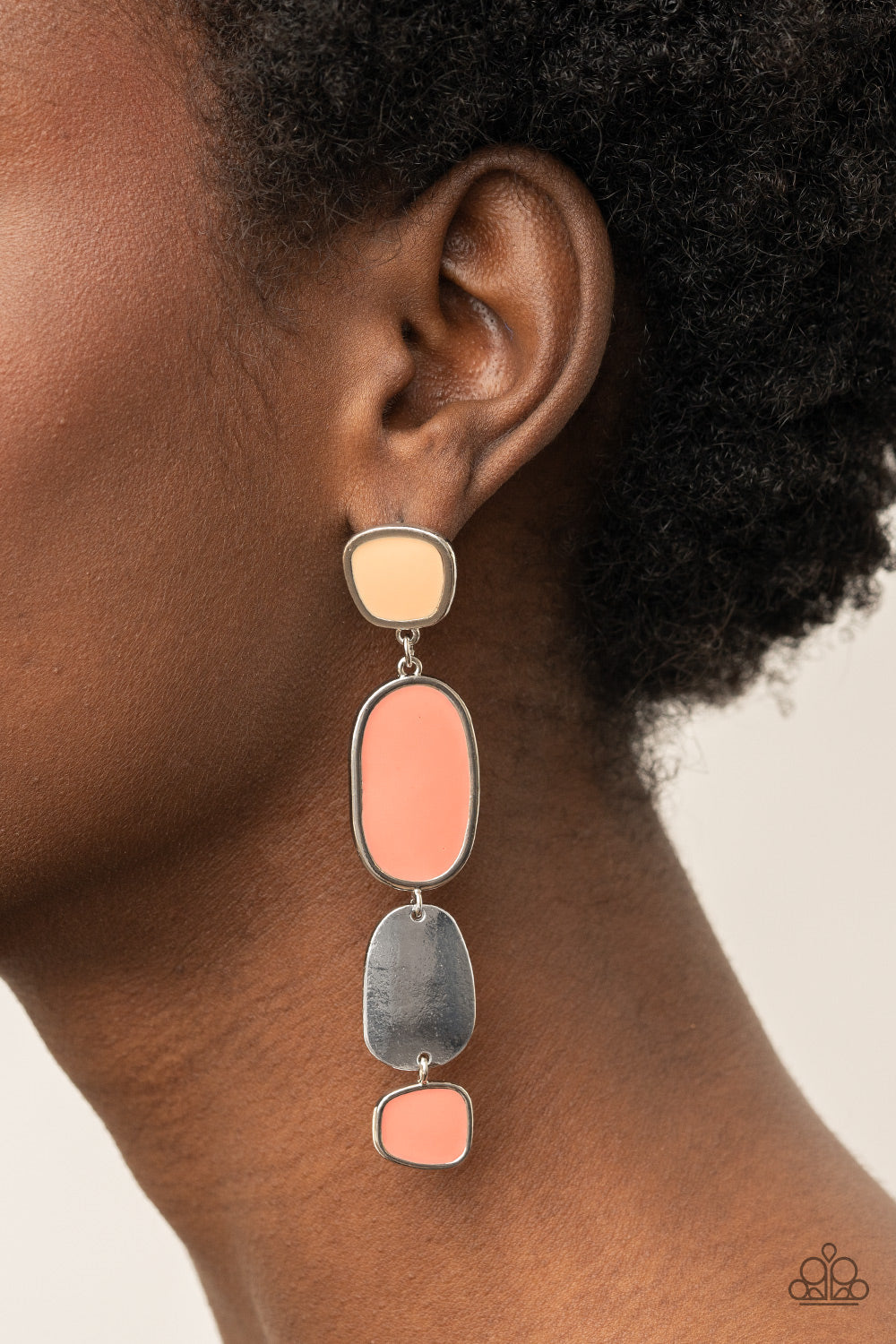 Paparazzi All Out Allure - Orange Earrings - Pusher P