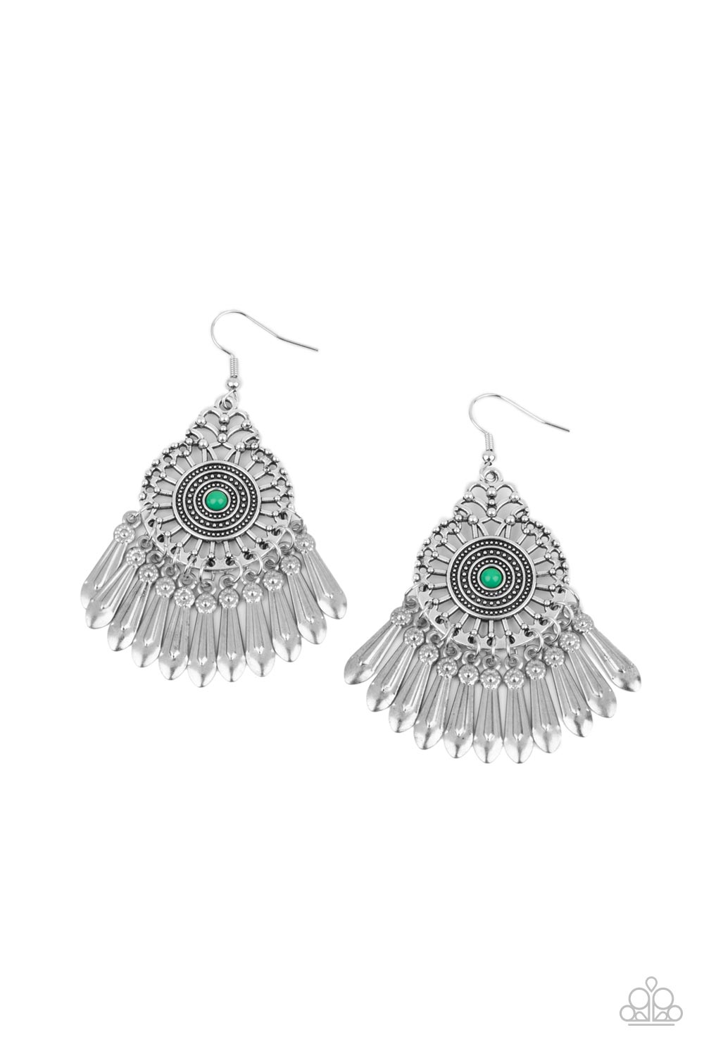 Paparazzi Dream a Little DREAMCATCHER - Green Earrings - Pusher P