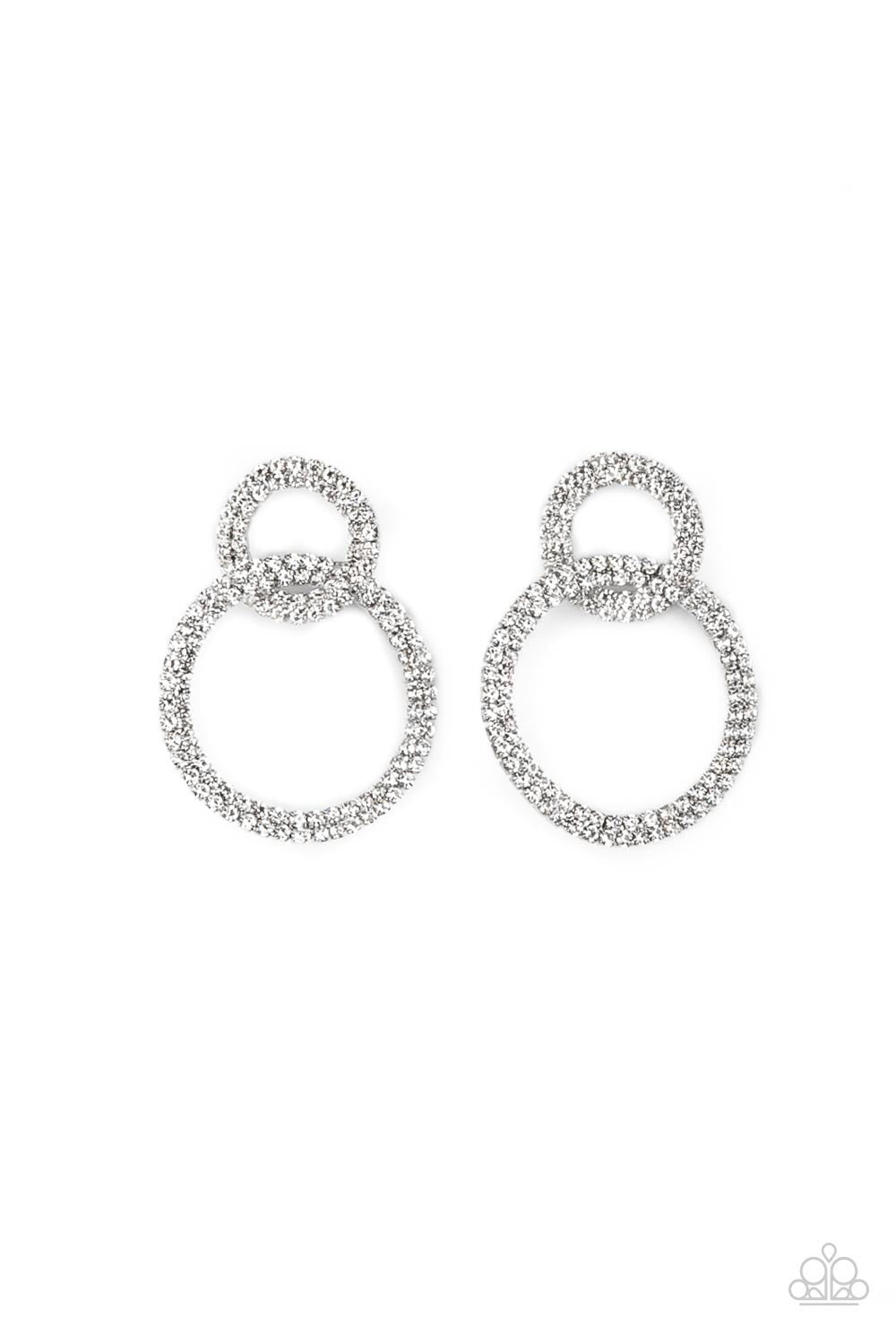 Paparazzi Intensely Icy - Black Earrings - December 2021 Life Of The Party Exclusive - Pusher P
