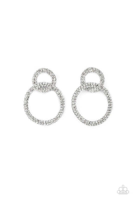 Paparazzi Intensely Icy - Black Earrings - December 2021 Life Of The Party Exclusive - Pusher P