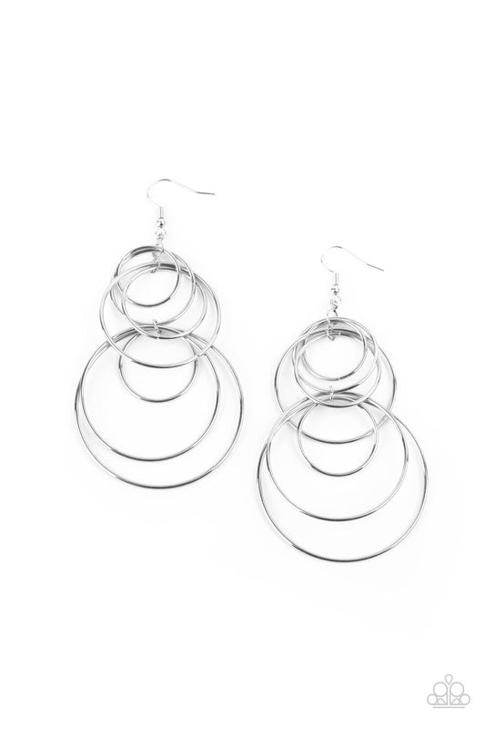Paparazzi I Feel Dizzy - Silver Earrings - Pusher P