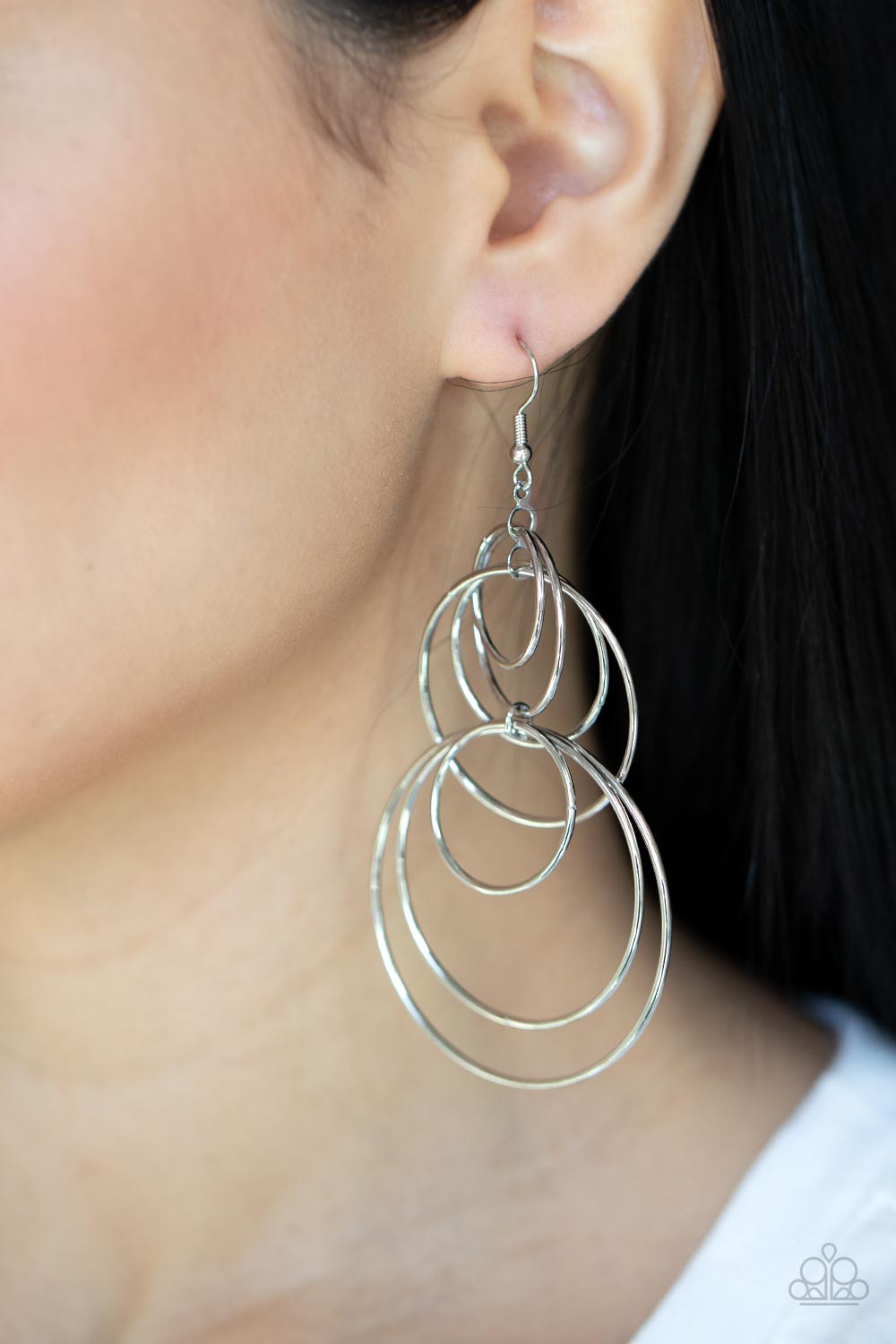 Paparazzi I Feel Dizzy - Silver Earrings - Pusher P
