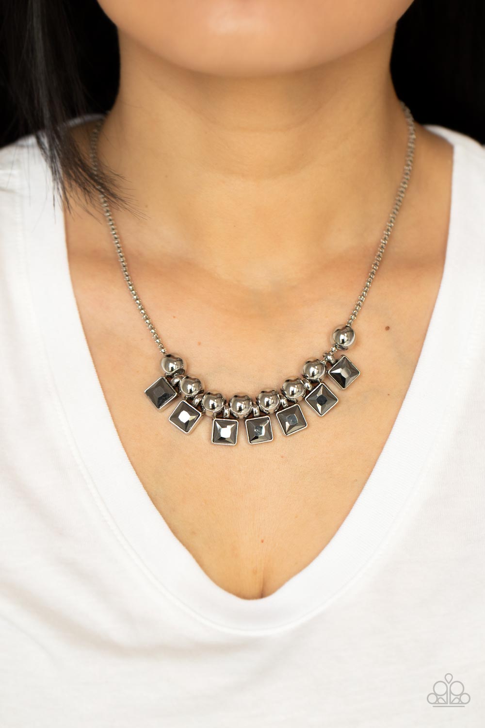 Paparazzi Graciously Audacious - Silver Necklace - Pusher P