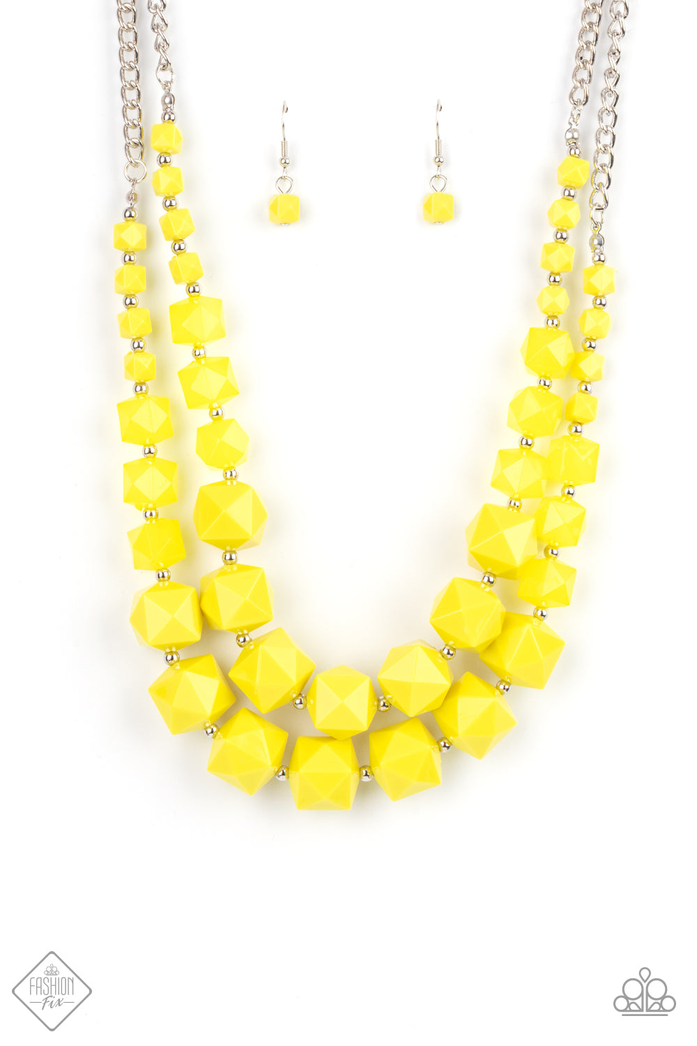 Paparazzi Summer Excursion - Yellow Fashion Fix Necklace - Pusher P