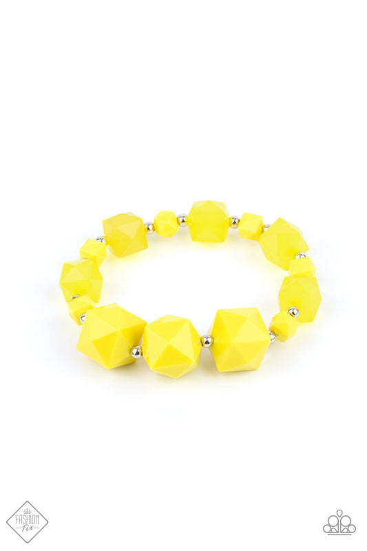 Paparazzi Trendsetting Tourist - Yellow Fashion Fix Bracelet - Pusher P