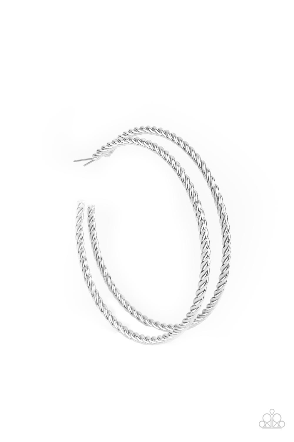 Paparazzi Resist The Twist - Silver Earrings - Pusher P