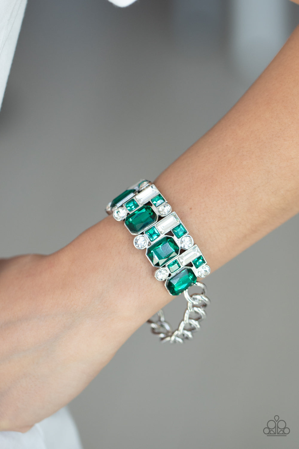 Paparazzi Urban Crest - Green Bracelet - Pusher P