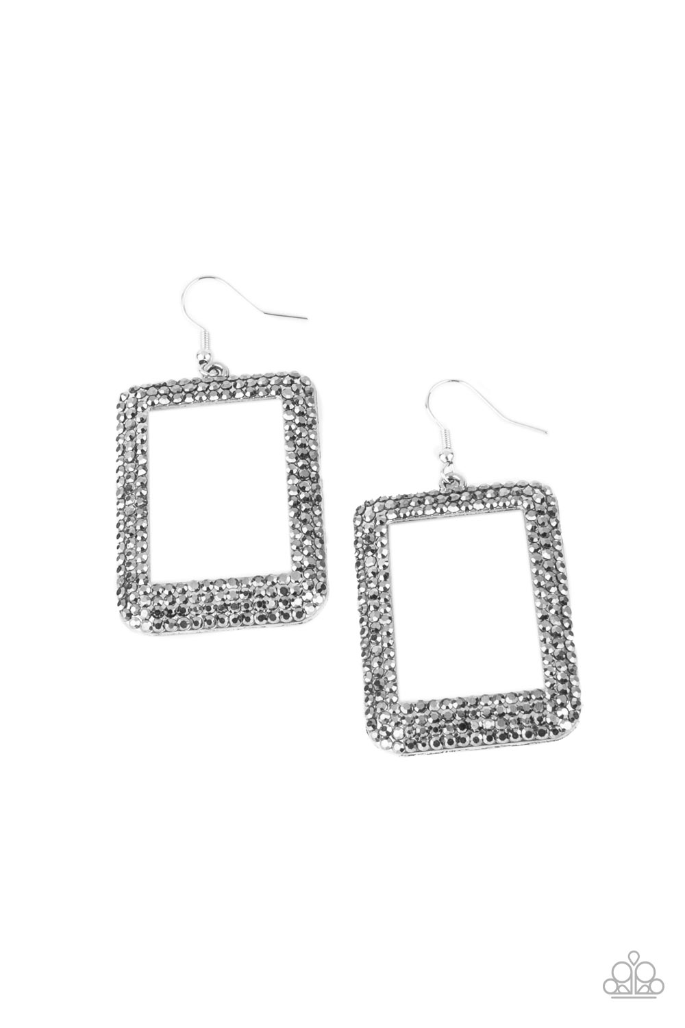 Paparazzi World FRAME-ous - Silver Earrings - Pusher P