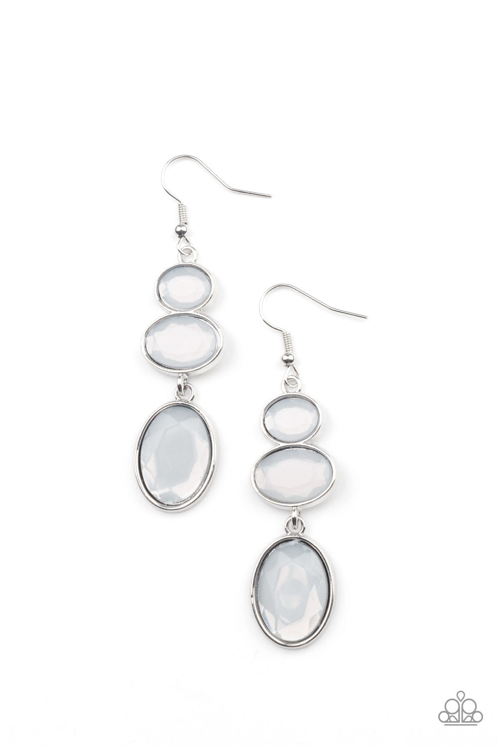Paparazzi Tiers Of Tranquility - White Earrings - Pusher P