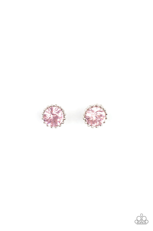 Paparazzi Starlet Shimmer Pink Rhinestones Post Earrings - Pusher P