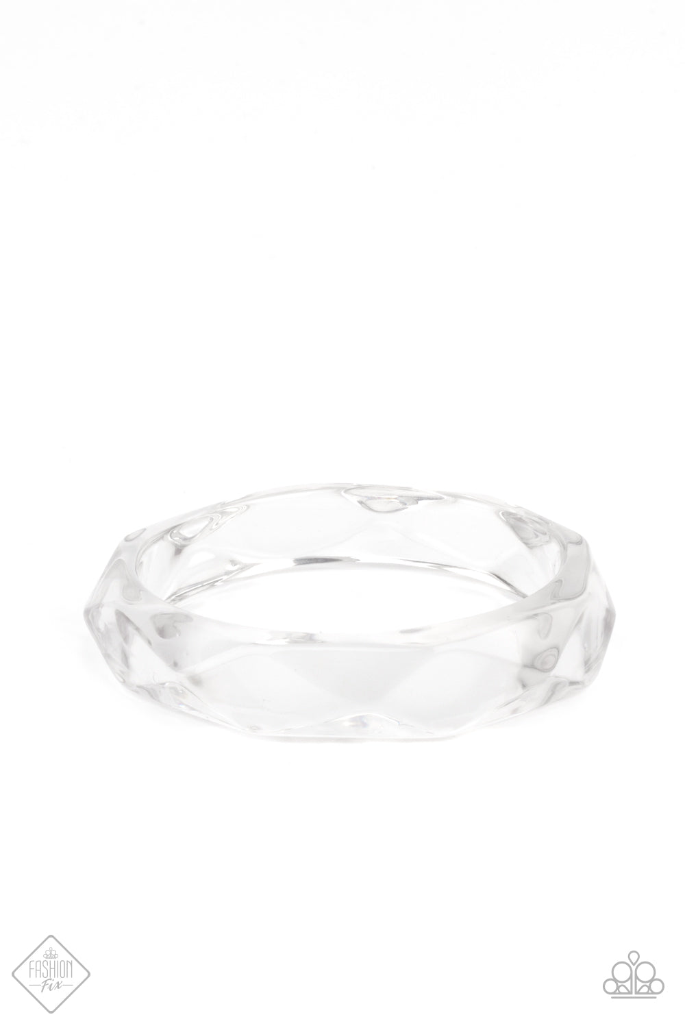 Paparazzi Clear-Cut Couture - White Fashion Fix Bracelet - Pusher P