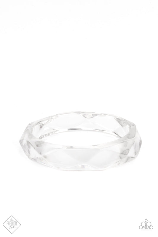 Paparazzi Clear-Cut Couture - White Fashion Fix Bracelet - Pusher P