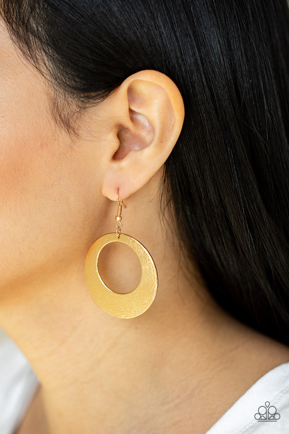 Paparazzi Outer Plains - Gold Earrings - Pusher P