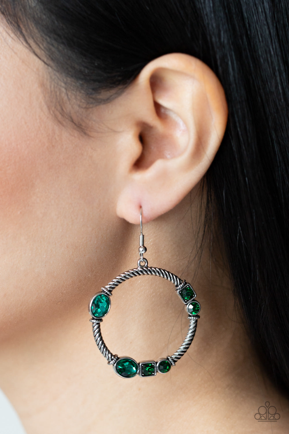 Paparazzi Glamorous Garland - Green Earrings - Pusher P