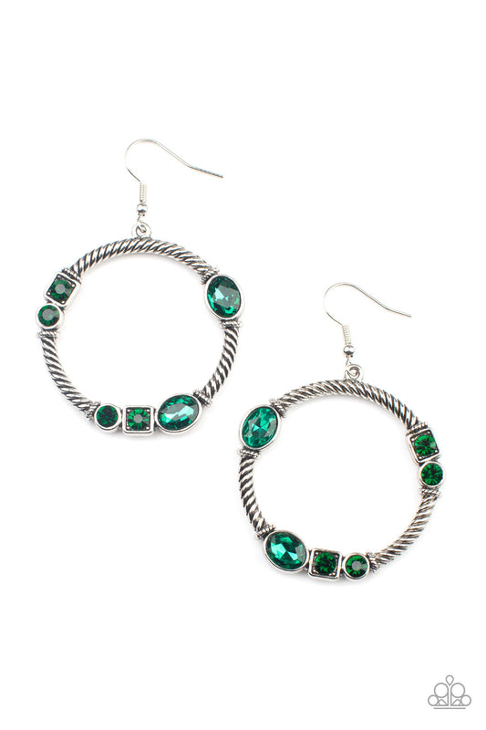 Paparazzi Glamorous Garland - Green Earrings - Pusher P