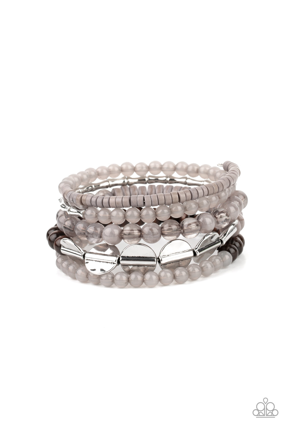 Paparazzi Free-Spirited Spiral - Silver Bracelet - Pusher P
