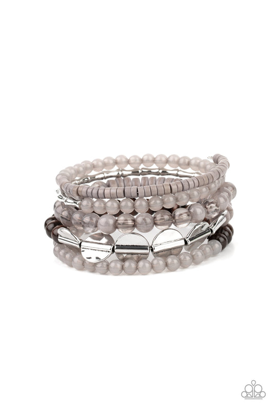 Paparazzi Free-Spirited Spiral - Silver Bracelet - Pusher P