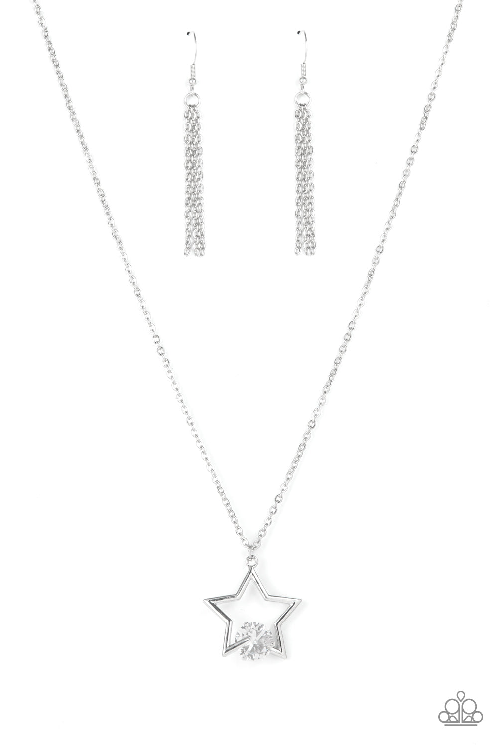 Paparazzi Starry Fireworks - White Necklace - Pusher P