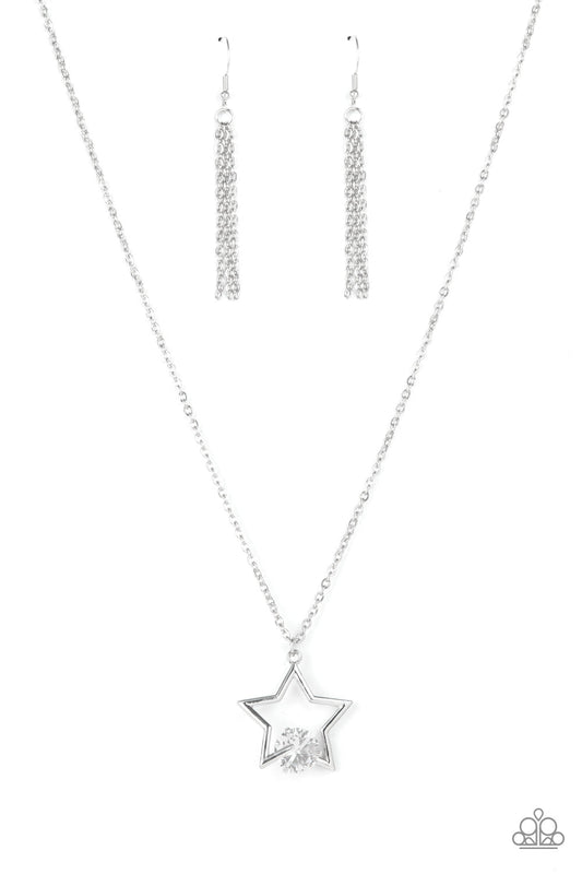 Paparazzi Starry Fireworks - White Necklace - Pusher P