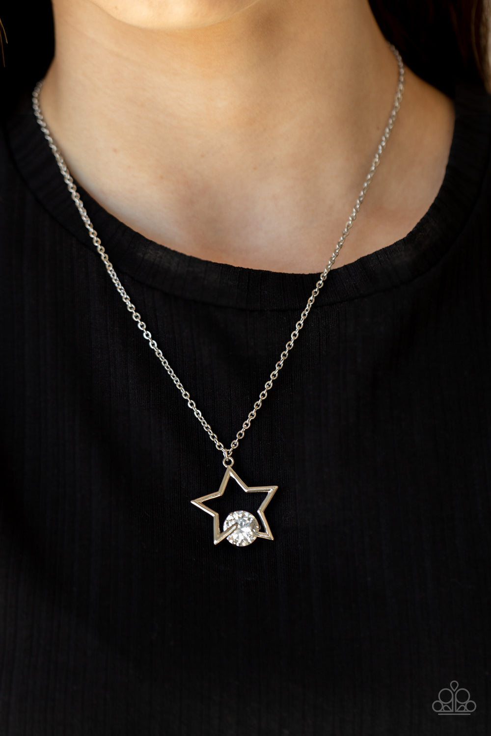 Paparazzi Starry Fireworks - White Necklace - Pusher P