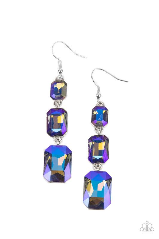Paparazzi Cosmic Red Carpet - Blue Earrings - Pusher P