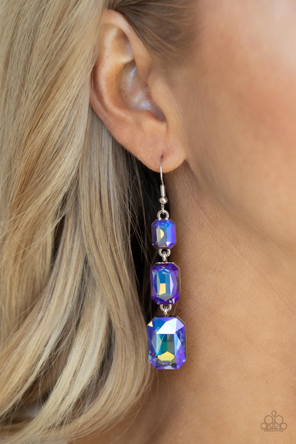 Paparazzi Cosmic Red Carpet - Blue Earrings - Pusher P