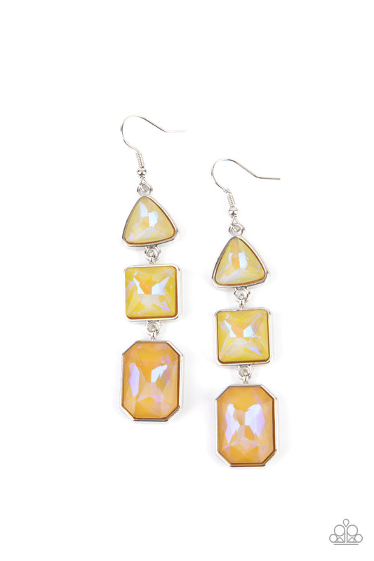 Paparazzi Cosmic Culture - Yellow Earrings - Pusher P