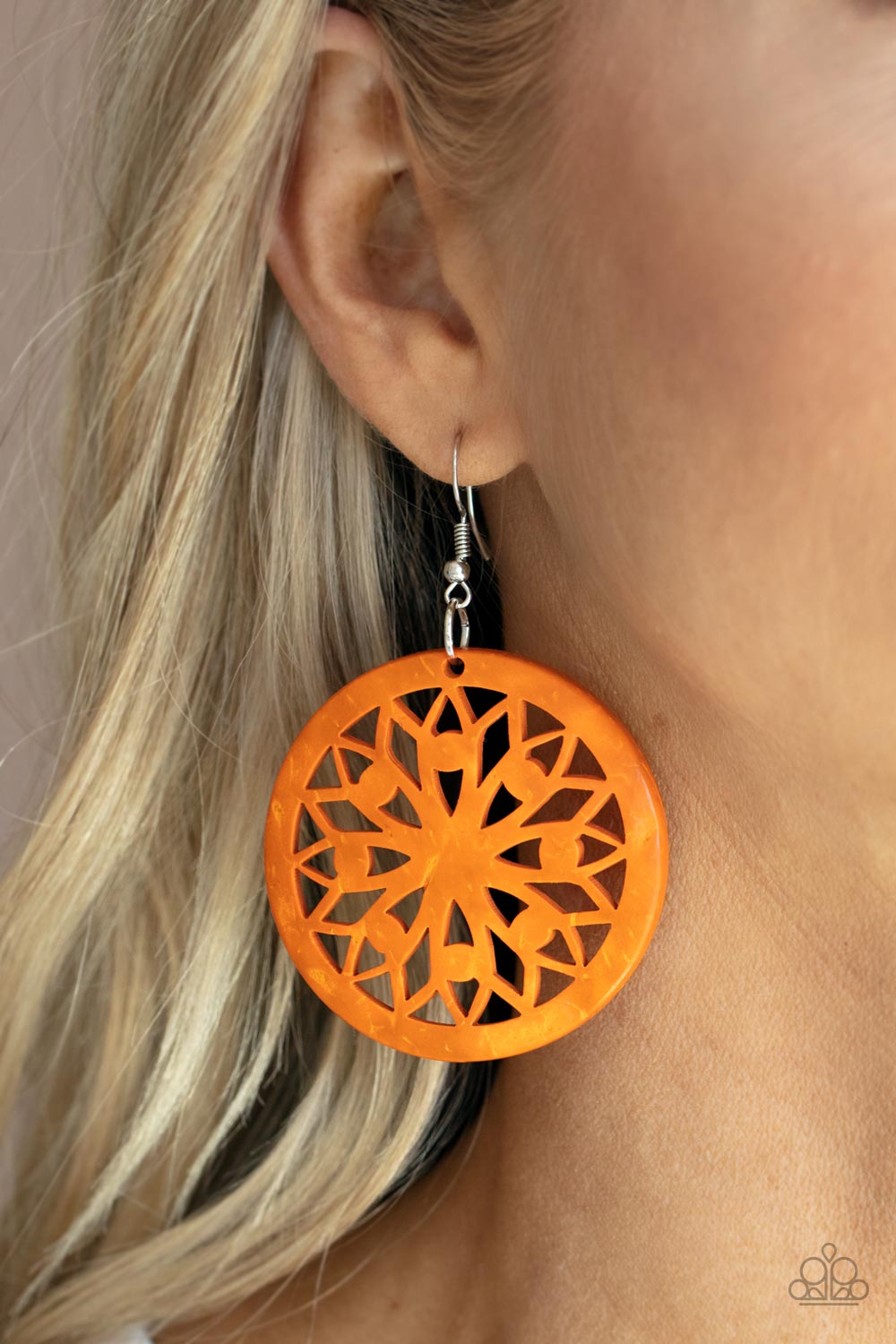 Paparazzi Ocean Canopy - Orange Earrings - Pusher P